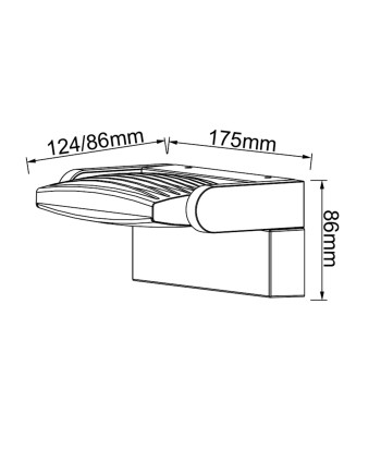 HOOD * APLIQUE LED 12W 3000K GRIS OSCURO